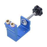 15° Oblique Hole Locator Positioner Woodworking Hole Jig Dowel Drill Kit Carpentry AccessoryBlue