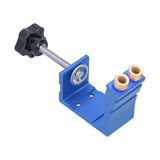 15° Oblique Hole Locator Positioner Woodworking Hole Jig Dowel Drill Kit Carpentry AccessoryBlue