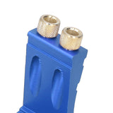 15° Oblique Hole Locator Positioner Woodworking Hole Jig Dowel Drill Kit Carpentry AccessoryBlue - Extra Image