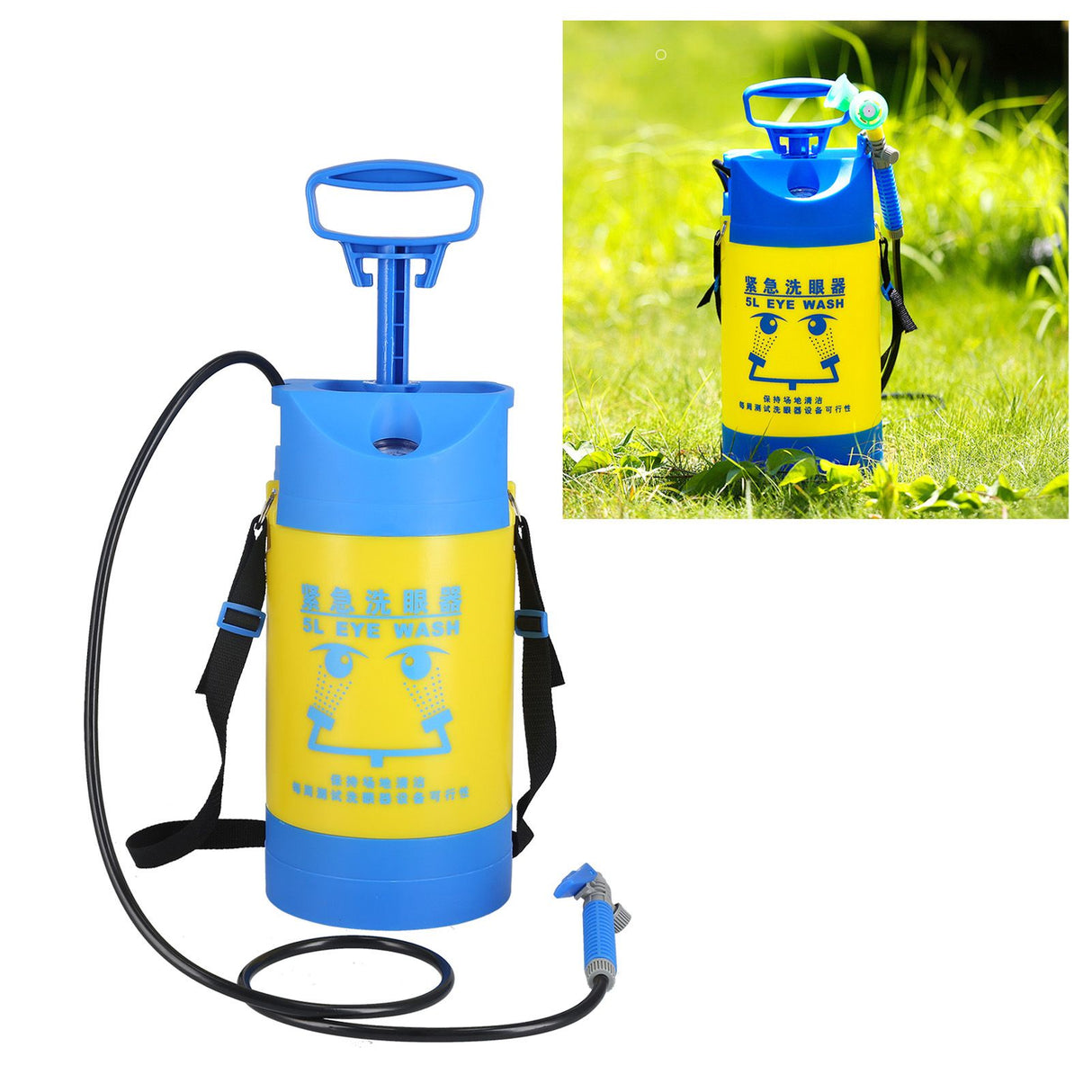 5L Pressure Sprayer with Pressure Relief Valve 2 Port Portable Garden Lawn Sprayer for Watering