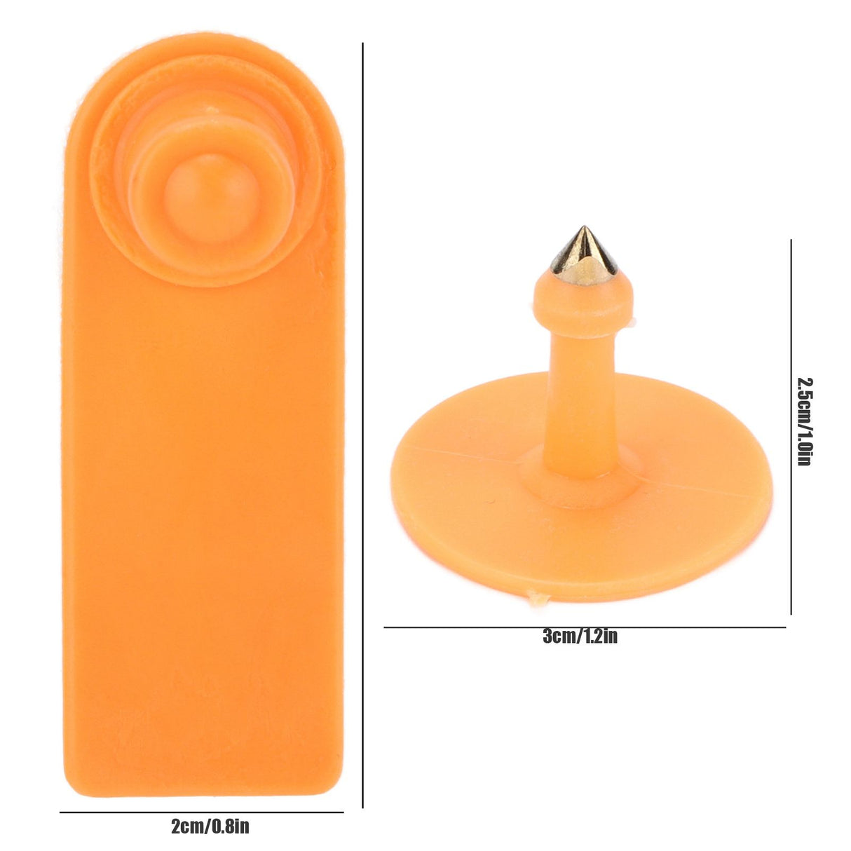 100Set Livestock Ear Tag Kit Plastic Farm Animal Ear Label Tag for Sheep Goats Cattle Cows Pigs