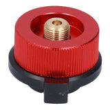 2Pcs Outdoor Camping Furnace Stove Adapter Gas Tank Converter with Self Closing Function Red