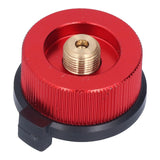 2Pcs Outdoor Camping Furnace Stove Adapter Gas Tank Converter with Self Closing Function Red - 45-Degree Angle