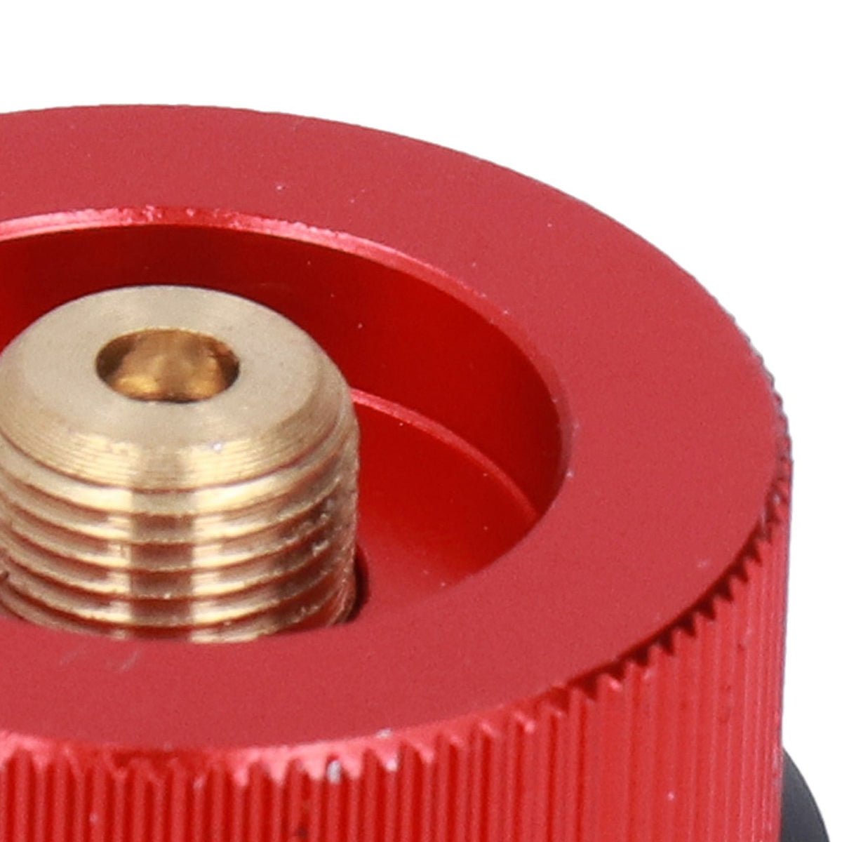 2Pcs Outdoor Camping Furnace Stove Adapter Gas Tank Converter with Self Closing Function Red