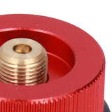2Pcs Outdoor Camping Furnace Stove Adapter Gas Tank Converter with Self Closing Function Red - Extra Image