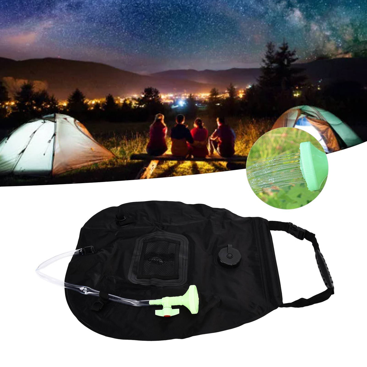 Shower Bag Retractable Non Toxic Environmentally Friendly High Bearing Portable Solar Shower Bag for Camping Travel