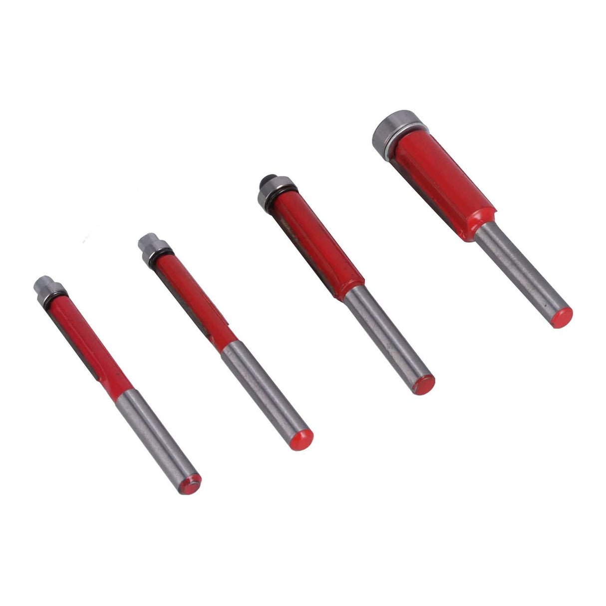 4Pcs/Set Woodworking Trimming Cutter Head with Bearing Straight Knife Woodworker Tool