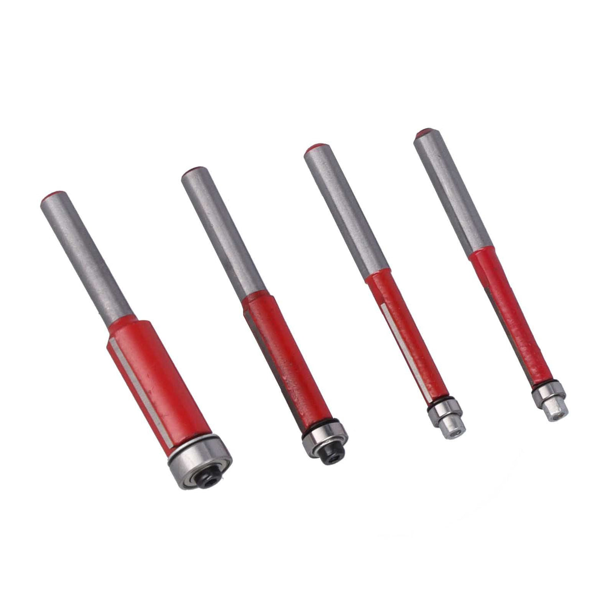 4Pcs/Set Woodworking Trimming Cutter Head with Bearing Straight Knife Woodworker Tool
