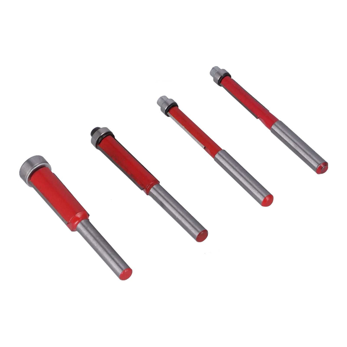 4Pcs/Set Woodworking Trimming Cutter Head with Bearing Straight Knife Woodworker Tool