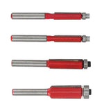 4Pcs/Set Woodworking Trimming Cutter Head with Bearing Straight Knife Woodworker Tool