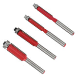 4Pcs/Set Woodworking Trimming Cutter Head with Bearing Straight Knife Woodworker Tool