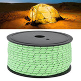 50m Reflective Nylon Rope 5mm Thickness Fluorescent Tent Canopy Rope Clothesline for Outdoor Camping
