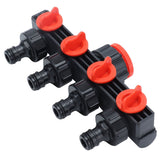 4 Way Tap Hose Connector Garden Hose Splitter Leakproof for Horticultural Agricultural Irrigation