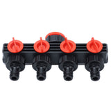 4 Way Tap Hose Connector Garden Hose Splitter Leakproof for Horticultural Agricultural Irrigation - Top-Down View