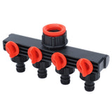 4 Way Tap Hose Connector Garden Hose Splitter Leakproof for Horticultural Agricultural Irrigation - 45-Degree Angle