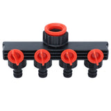 4 Way Tap Hose Connector Garden Hose Splitter Leakproof for Horticultural Agricultural Irrigation