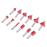 12Pcs Router Bits Kit High Speed Steel Woodworking Milling Cuter Set with Plastic Storage Box High Hardness for Wood Processing