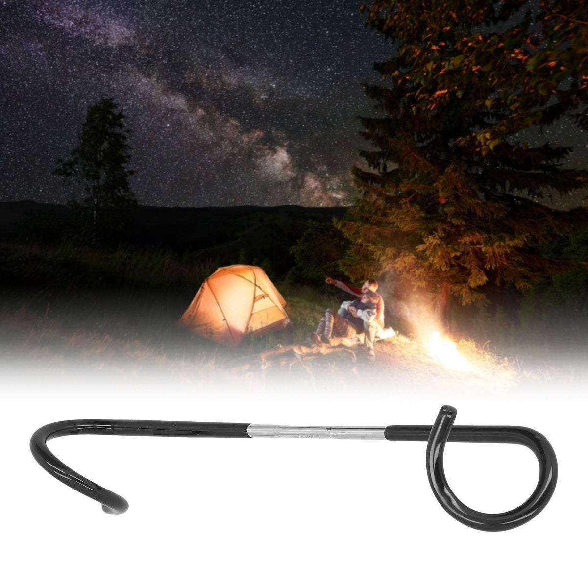 3PCS Multifunctional Tent Light Hook Double End S Shaped Hanger Light Holder for Outdoor Garden Camping