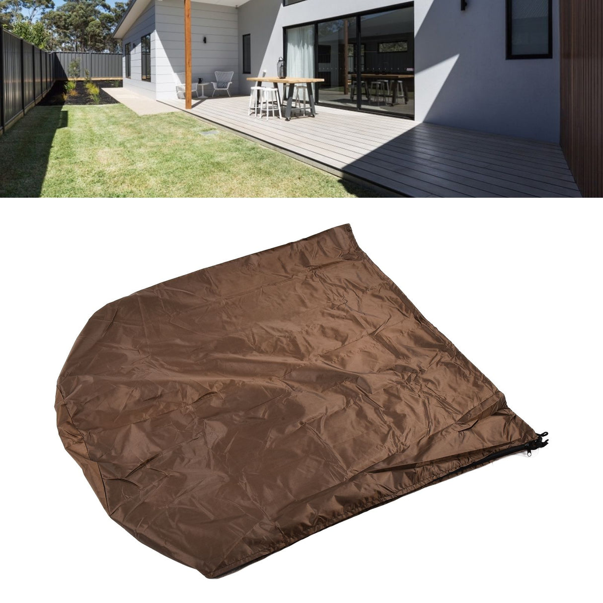 Garden Heater Cover Waterproof Sunproof Rainproof Patio Heater Dustproof Cover Protector for Courtyard TerraceCoffee