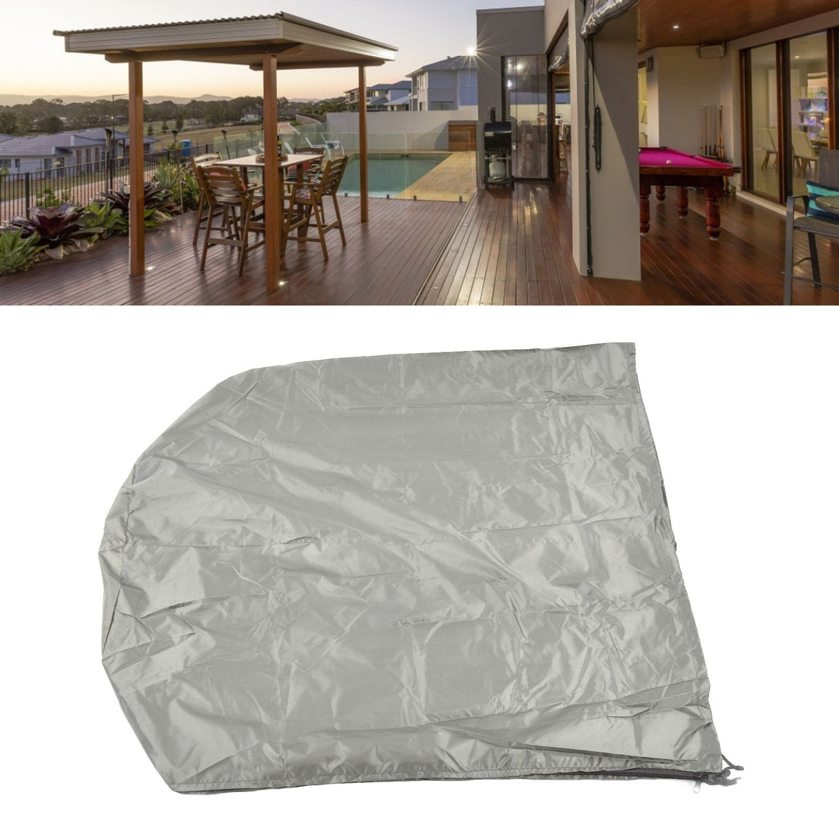 Garden Heater Cover Waterproof Sunproof Rainproof Patio Heater Dustproof Cover Protector for Courtyard TerraceBeige