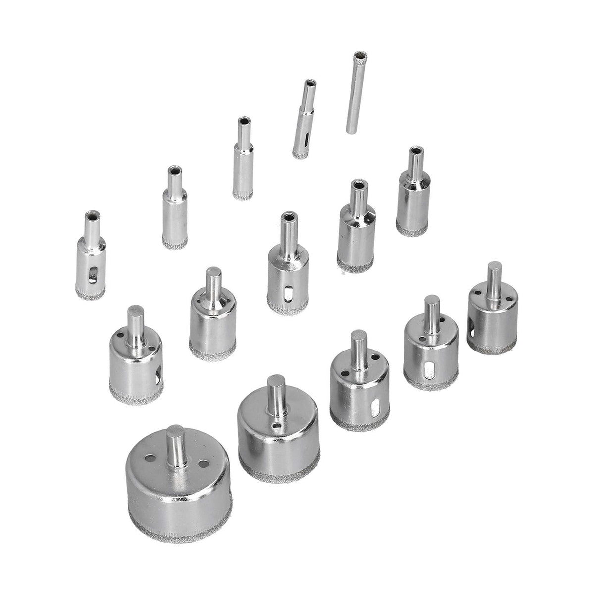 15Pcs/Set 6‑50mm Diamond Drill Bit Kit Ceramic Marble Hole Opener for Glass Wood Brick Tank