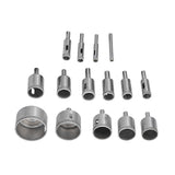 15Pcs/Set 6‑50mm Diamond Drill Bit Kit Ceramic Marble Hole Opener for Glass Wood Brick Tank
