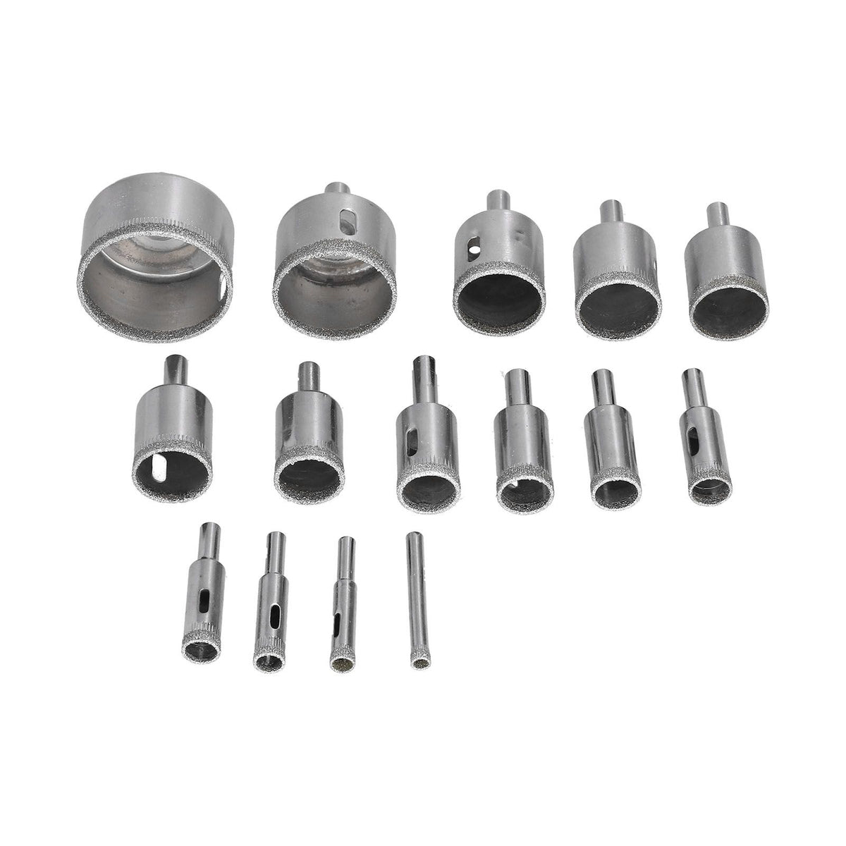 15Pcs/Set 6‑50mm Diamond Drill Bit Kit Ceramic Marble Hole Opener for Glass Wood Brick Tank