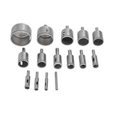 15Pcs/Set 6‑50mm Diamond Drill Bit Kit Ceramic Marble Hole Opener for Glass Wood Brick Tank