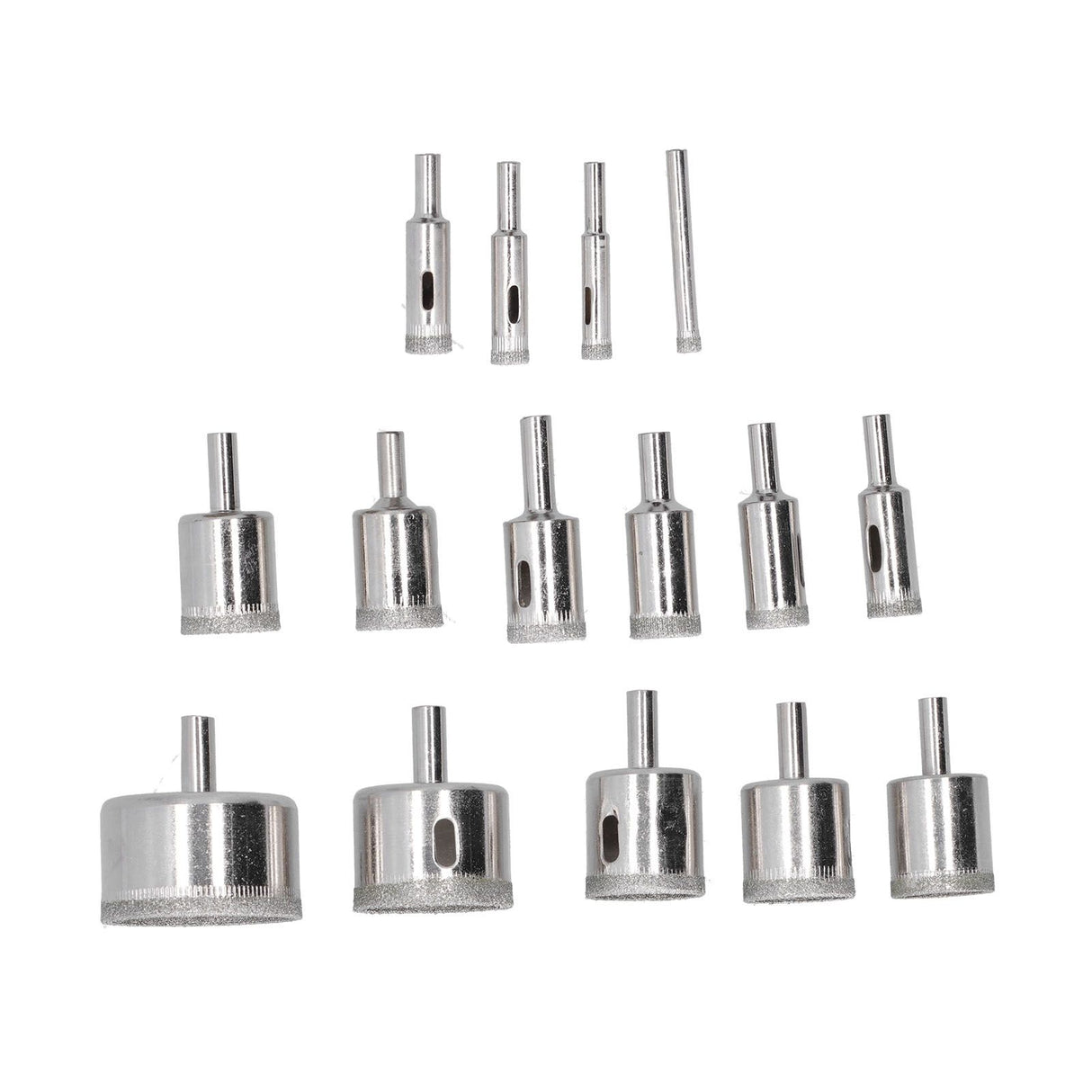 15Pcs/Set 6‑50mm Diamond Drill Bit Kit Ceramic Marble Hole Opener for Glass Wood Brick Tank