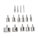 15Pcs/Set 6‑50mm Diamond Drill Bit Kit Ceramic Marble Hole Opener for Glass Wood Brick Tank - Extra Image