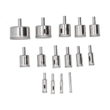 15Pcs/Set 6‑50mm Diamond Drill Bit Kit Ceramic Marble Hole Opener for Glass Wood Brick Tank - Extra Image