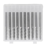 10Pcs 4 Flutes Milling Cutter No Burr Engrave Machine Knife 3.175x15mm for Acrylic MDF PVC