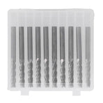 10Pcs 4 Flutes Milling Cutter No Burr Engrave Machine Knife 3.175x15mm for Acrylic MDF PVC