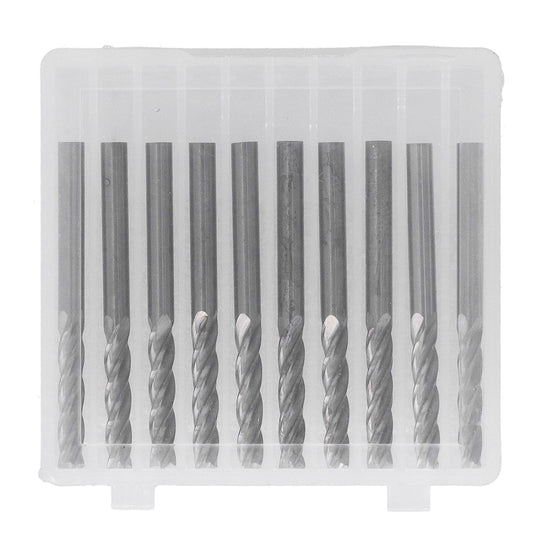 10Pcs 4 Flutes Milling Cutter No Burr Engrave Machine Knife 3.175x15mm for Acrylic MDF PVC