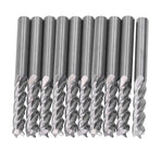 10Pcs 4 Flutes Milling Cutter No Burr Engrave Machine Knife 3.175x15mm for Acrylic MDF PVC