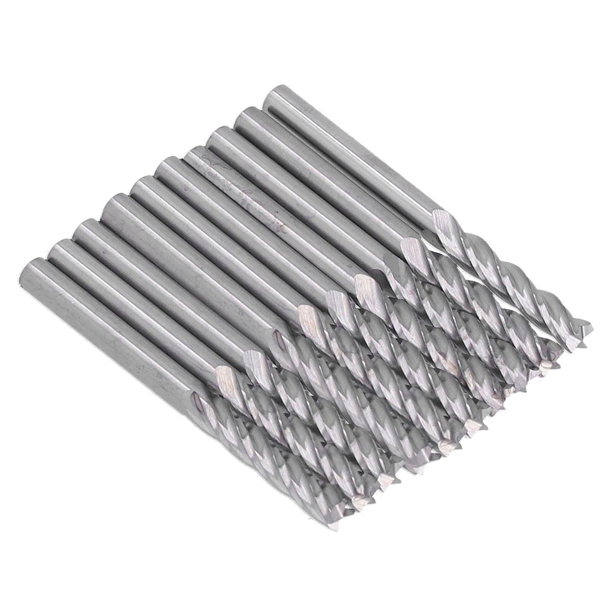 10Pcs 4 Flutes Milling Cutter No Burr Engrave Machine Knife 3.175x15mm for Acrylic MDF PVC