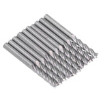 10Pcs 4 Flutes Milling Cutter No Burr Engrave Machine Knife 3.175x15mm for Acrylic MDF PVC