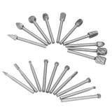 20Pcs High Speed Steel Rotary File DIY Grinding Head Set Accessory for Woodworking