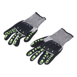 Protective Glove 5 Level Cut Resistant Anti Impact Glove Black Work Glove for Gardening Outdoor - Top-Down View