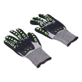 Protective Glove 5 Level Cut Resistant Anti Impact Glove Black Work Glove for Gardening Outdoor - Rear View