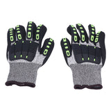 Protective Glove 5 Level Cut Resistant Anti Impact Glove Black Work Glove for Gardening Outdoor - Close-Up Angle