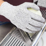 2 Pair Gray Cut Resistant Gloves Level 5 Protection HPPE Dipped Gloves for Gardening Outdoor