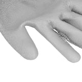 2 Pair Gray Cut Resistant Gloves Level 5 Protection HPPE Dipped Gloves for Gardening Outdoor