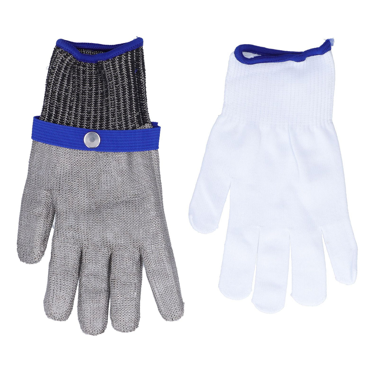 Cut Resistant Work Gloves Stainless Steel Wire Level 5 Protection Woven Adjustable Durable Safety Gloves