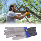 Cut Resistant Work Gloves Stainless Steel Wire Level 5 Protection Woven Adjustable Durable Safety Gloves