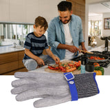 Cut Resistant Work Gloves Stainless Steel Wire Level 5 Protection Woven Adjustable Durable Safety Gloves