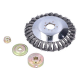6in Steel Wire Trimmer Head Handheld Lawn Mower Cutting Head Replacement with Protective Cover - Front View
