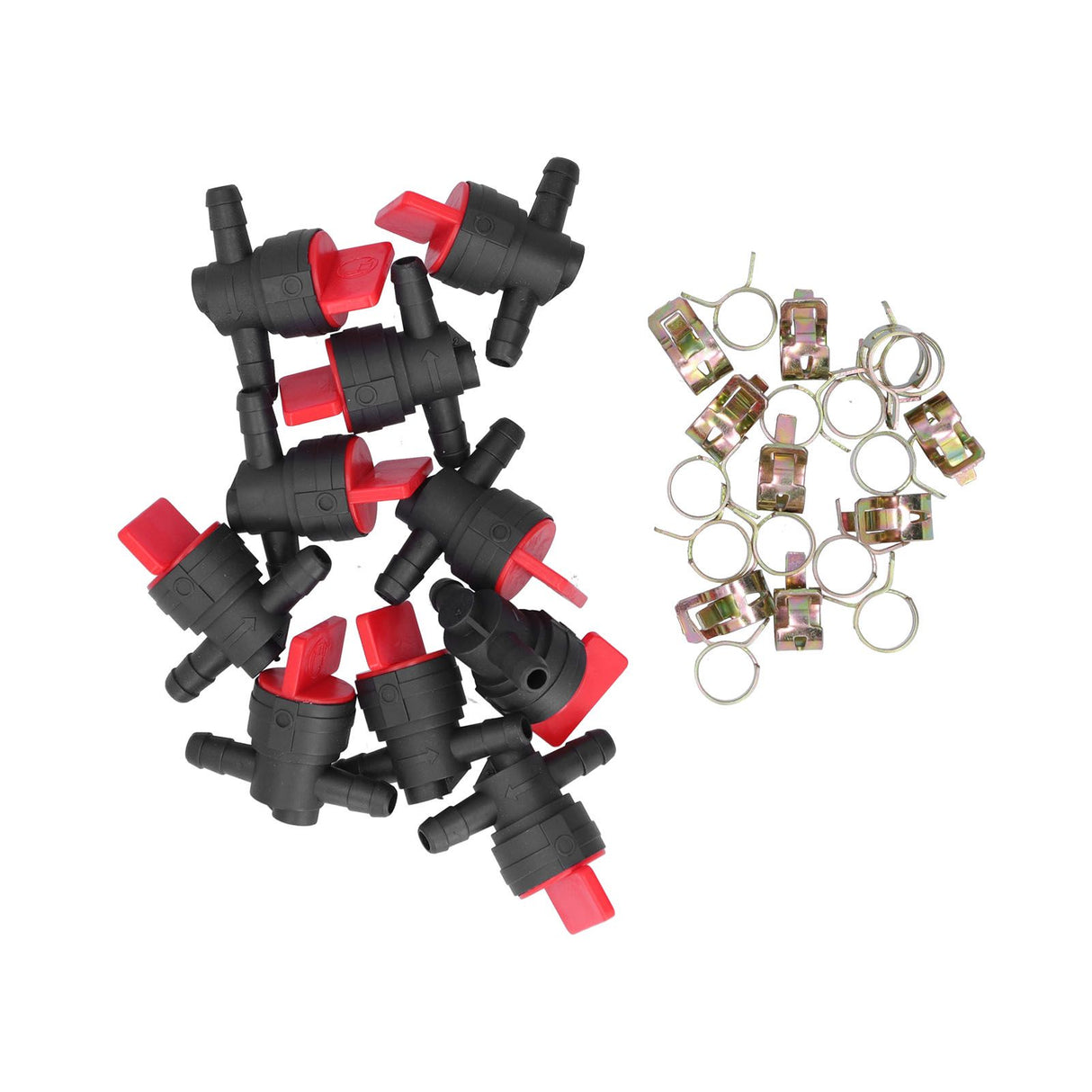 Fuel Cut Off Shut Off Valve with Clamp Kit 493960 494768 698183 for John Deere AM36141 AM107340