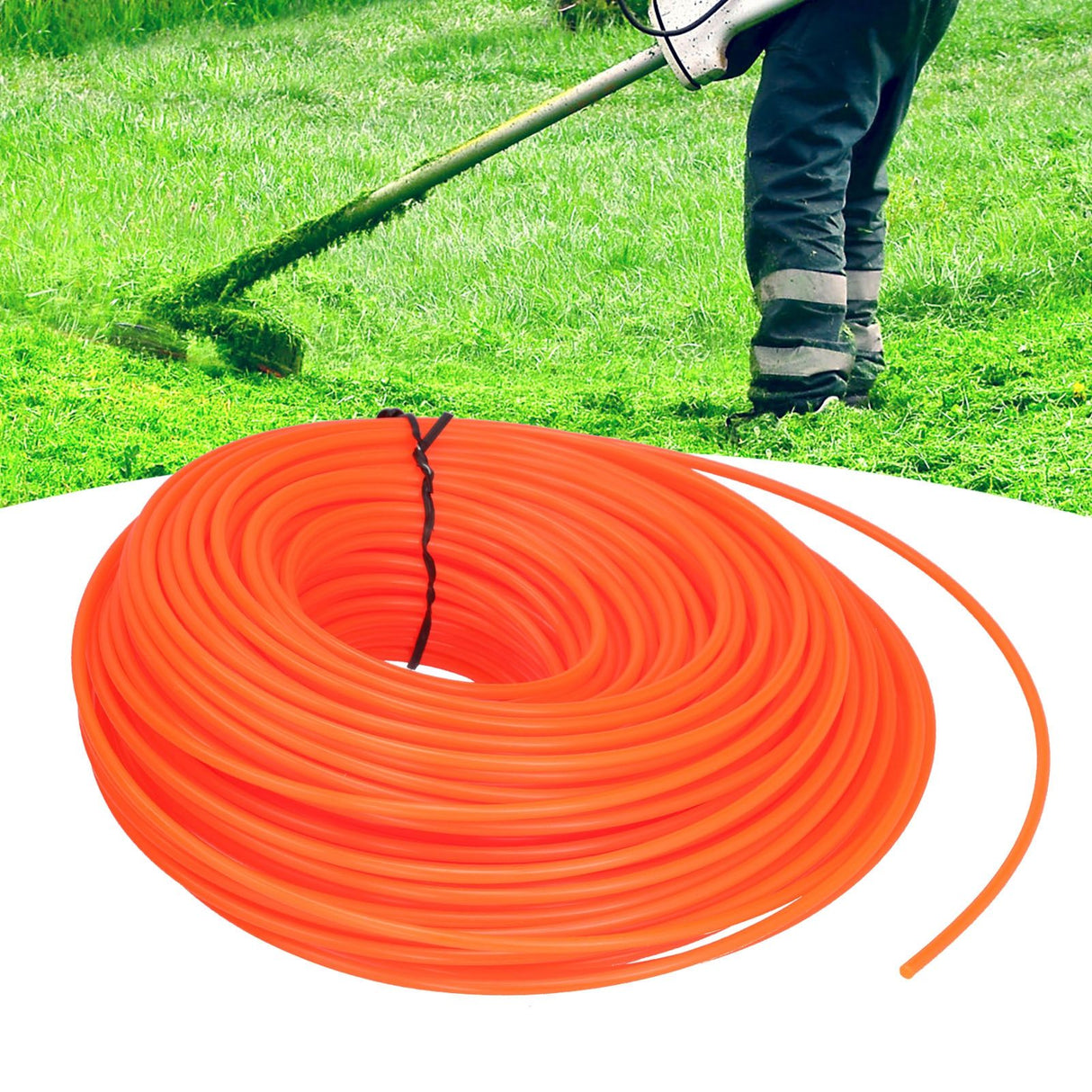 String Trimmer Replacement Line High Flexibility Easily Install Use Wear Resistant Mowing Nylon Trimmer Rope for MowersRed 3.0 Circle