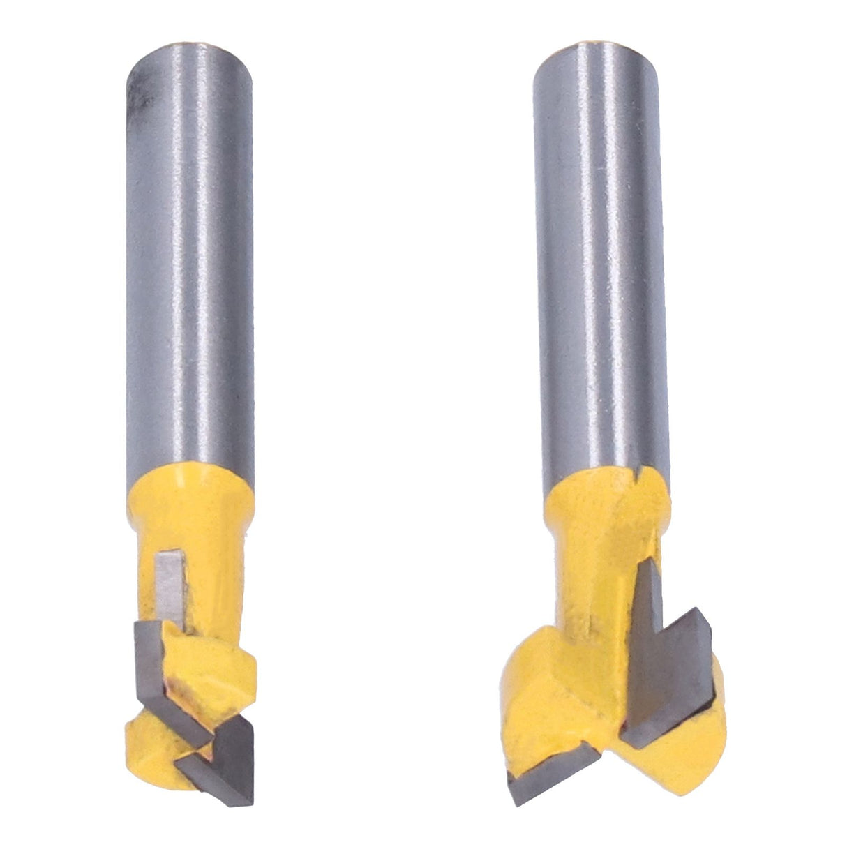 2Pcs 1/4 Shank Woodworking Cutter T Shaped High Speed Steel 9.52mm 12.7mm Woodworking Milling Cutter for Wood Cutting